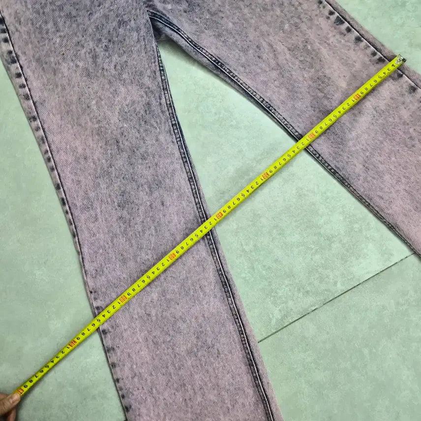 [BUNJANG] Maybebaby Pink Washed Denim Pants / 블랙업 핑크 워싱 데님 팬츠