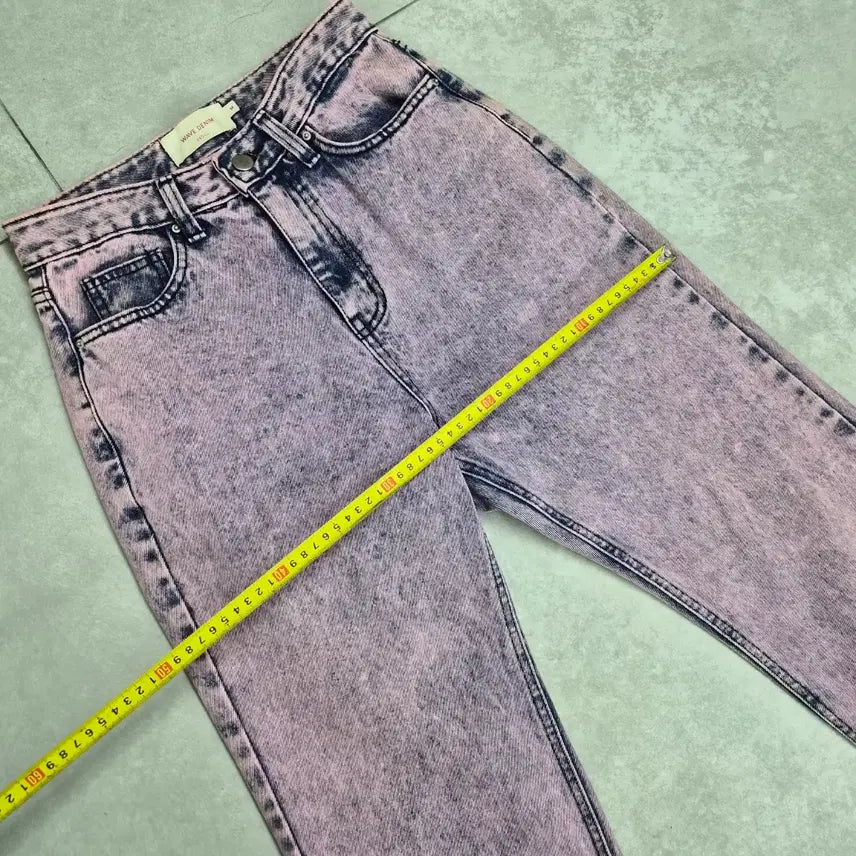 [BUNJANG] Maybebaby Pink Washed Denim Pants / 블랙업 핑크 워싱 데님 팬츠