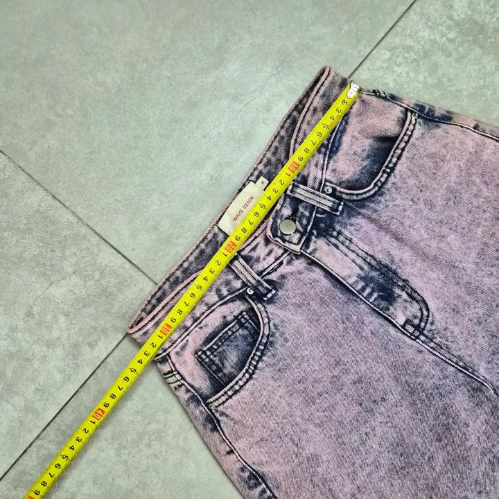 [BUNJANG] Maybebaby Pink Washed Denim Pants / 블랙업 핑크 워싱 데님 팬츠