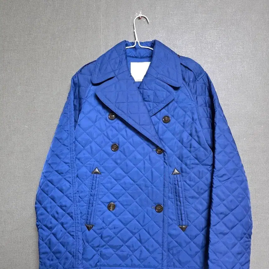 [BUNJANG] Blue Quilted Double Coat / 블루 퀄팅 더블 코트  55