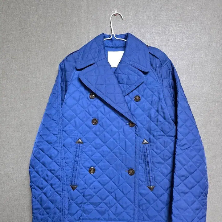 [BUNJANG] Blue Quilted Double Coat / 블루 퀄팅 더블 코트  55