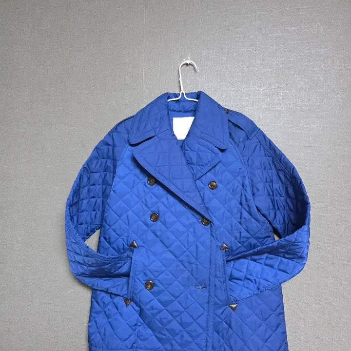 [BUNJANG] Blue Quilted Double Coat / 블루 퀄팅 더블 코트  55