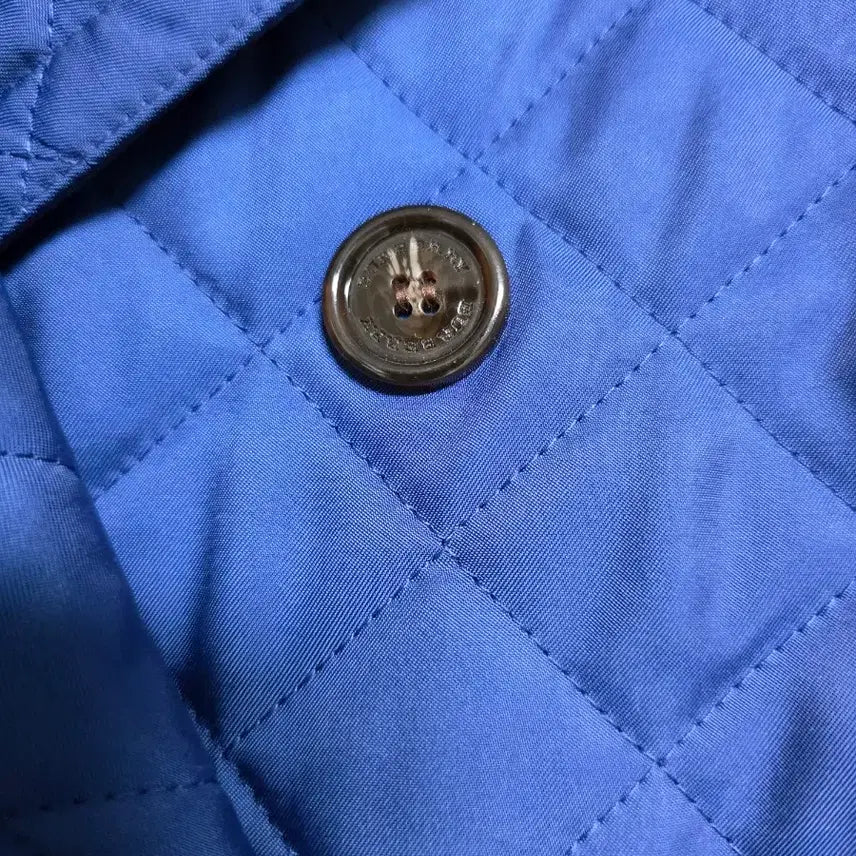 [BUNJANG] Blue Quilted Double Coat / 블루 퀄팅 더블 코트  55