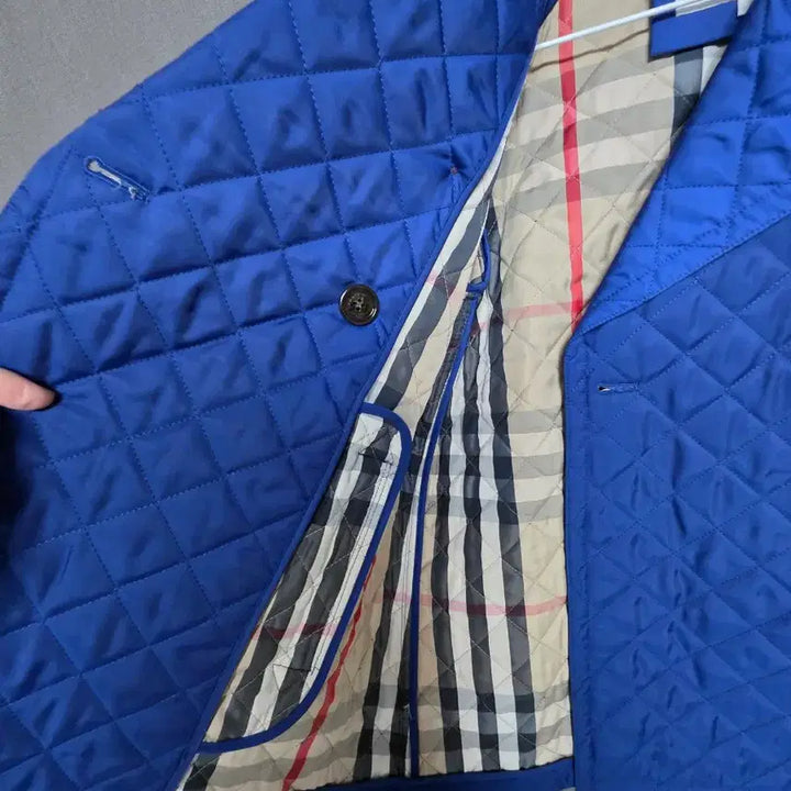 [BUNJANG] Blue Quilted Double Coat / 블루 퀄팅 더블 코트  55
