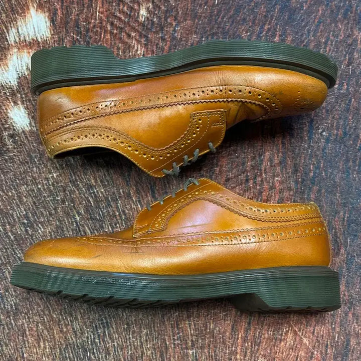 [BUNJANG] Dr. Martens Brogue Wingtip Loafers Orange-Brown EU39 / [250] 닥터마틴 브로그 윙팁 로퍼 오렌지브라운