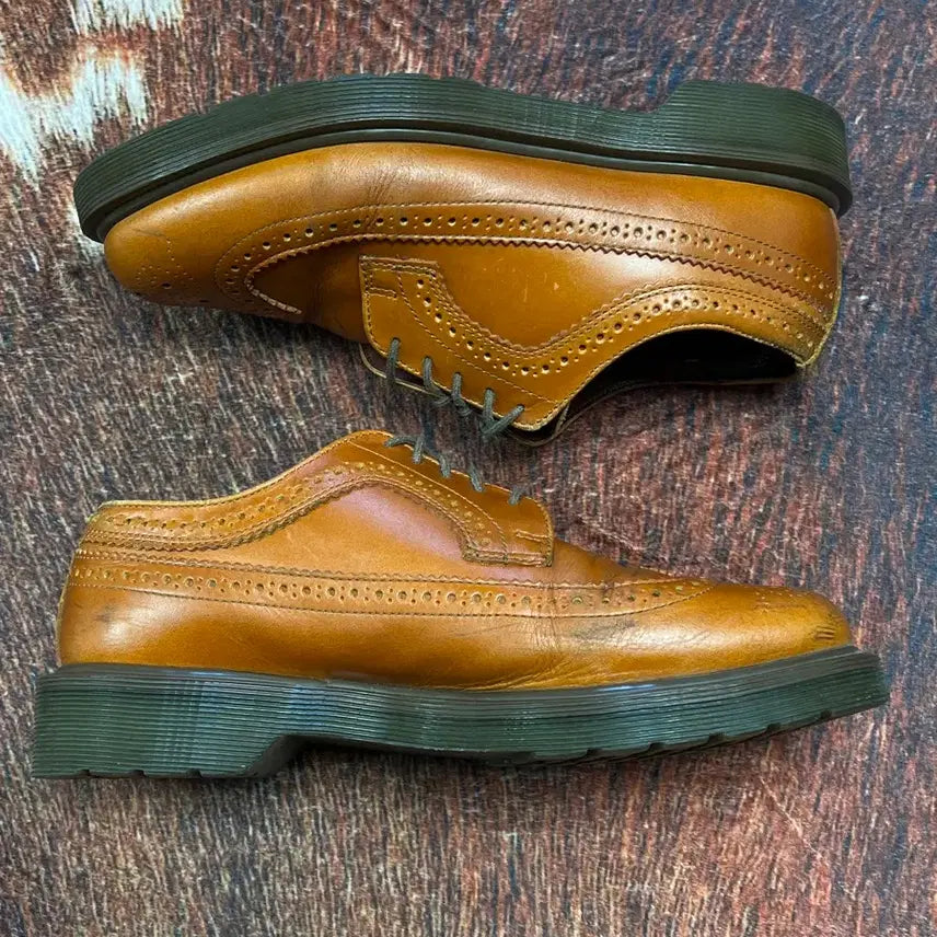 [BUNJANG] Dr. Martens Brogue Wingtip Loafers Orange-Brown EU39 / [250] 닥터마틴 브로그 윙팁 로퍼 오렌지브라운