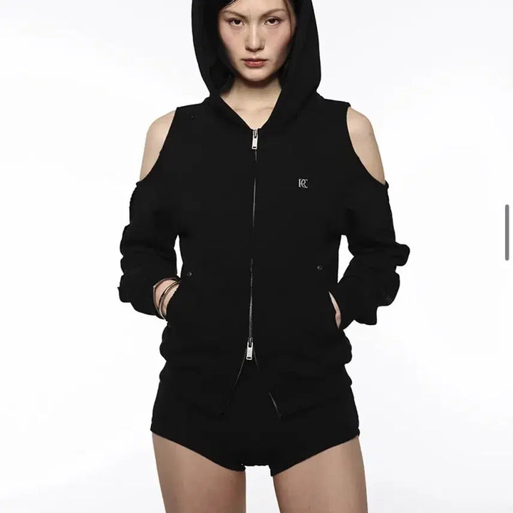 [BUNJANG] Rockcake Cutout Hooded Zip-up / 락케이크 rockcake 오프셋 컷아웃 후드 집업