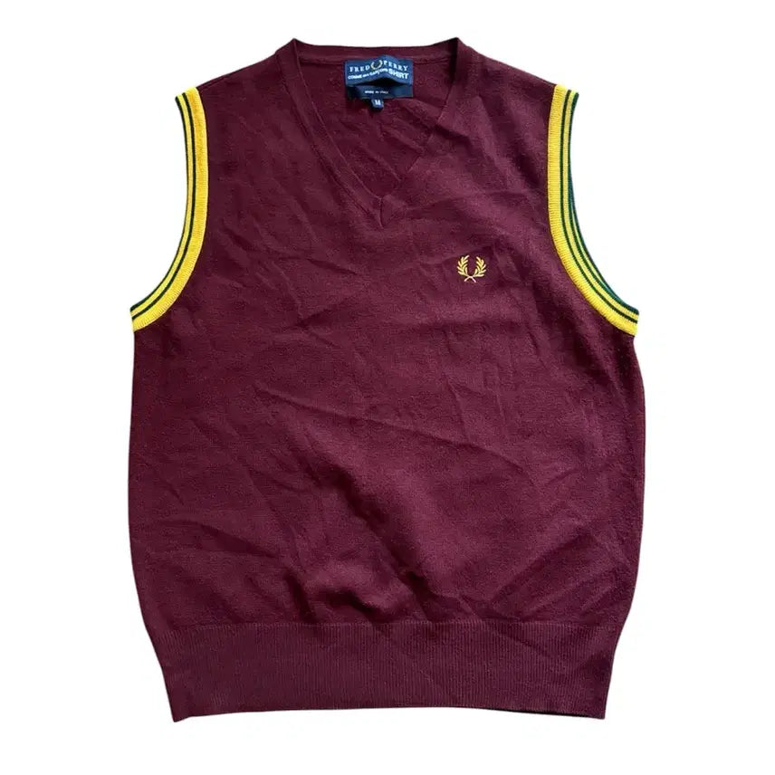 [BUNJANG] Fred Perry x Comme des Garçons Knit Vest / 프레드페리  X 꼼데가르송 니트 베스트 M