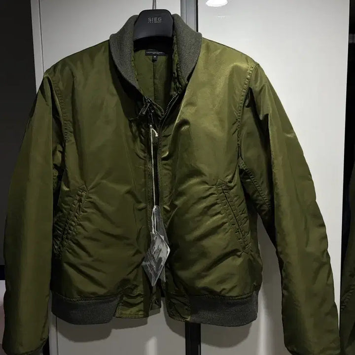 [BUNJANG] Engineered Garments LL Jacket Satin Nylon Olive / Engineered Garments LL자켓 새틴 나일론 올리브(M)
