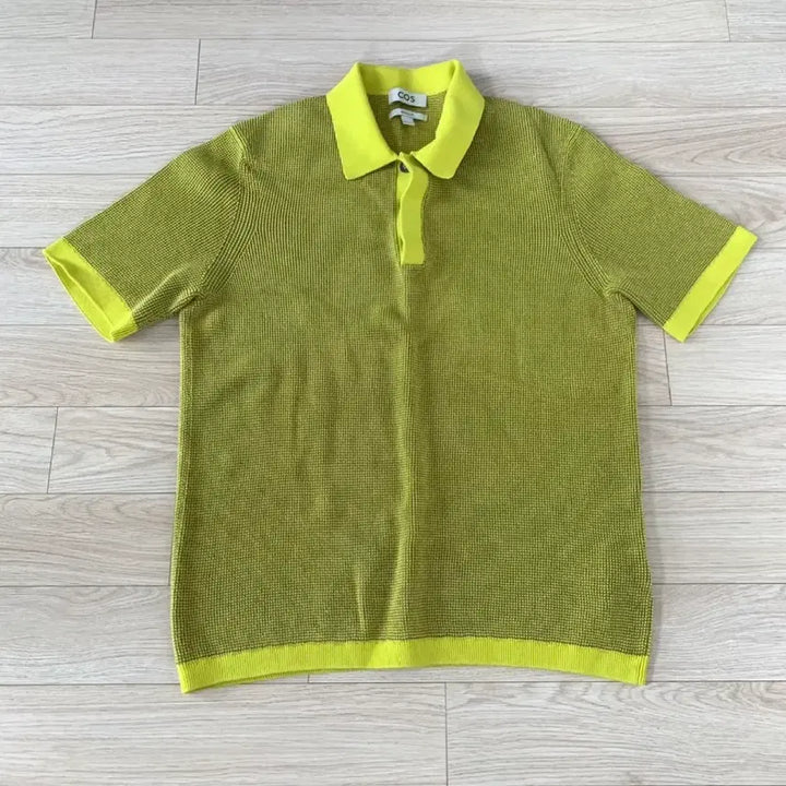 [BUNJANG] COS Knit Polo Shirt / COS 코스 반팔 카라 니트 그린/옐로우