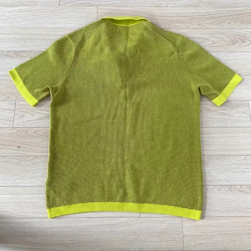 [BUNJANG] COS Knit Polo Shirt / COS 코스 반팔 카라 니트 그린/옐로우