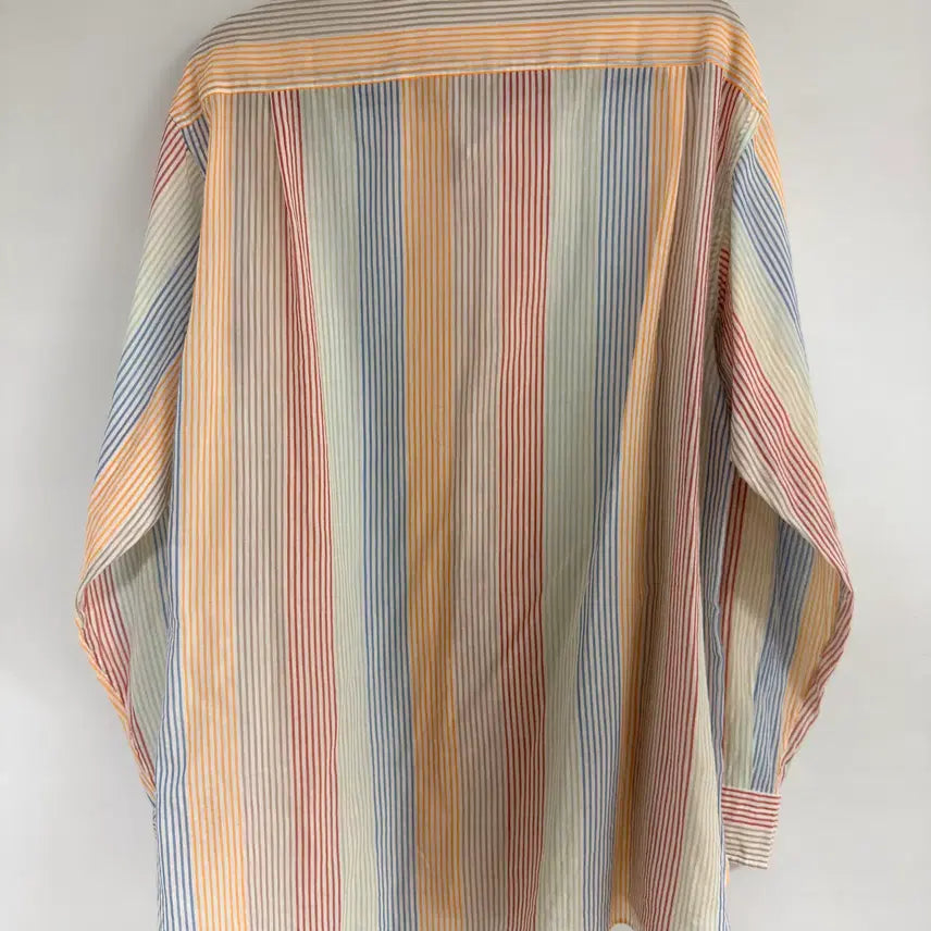 [BUNJANG] Captain Sunshine Stand Collar Multi Stripe Shirt / 캡틴선샤인 스탠드 카라 멀티 스트라이프 셔츠 40사이즈 판매