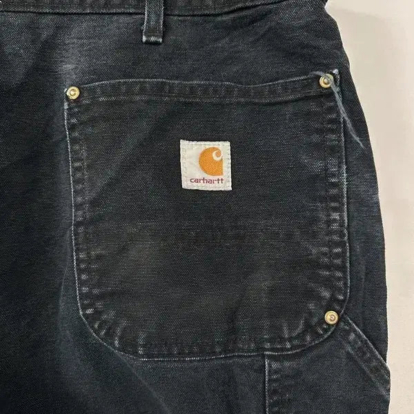 [BUNJANG] Carhartt B01BLK Double Knee Carpenter Work Denim Pants / [38X32] CARHARTT B01BLK 더블니카펜터 워크데님팬츠
