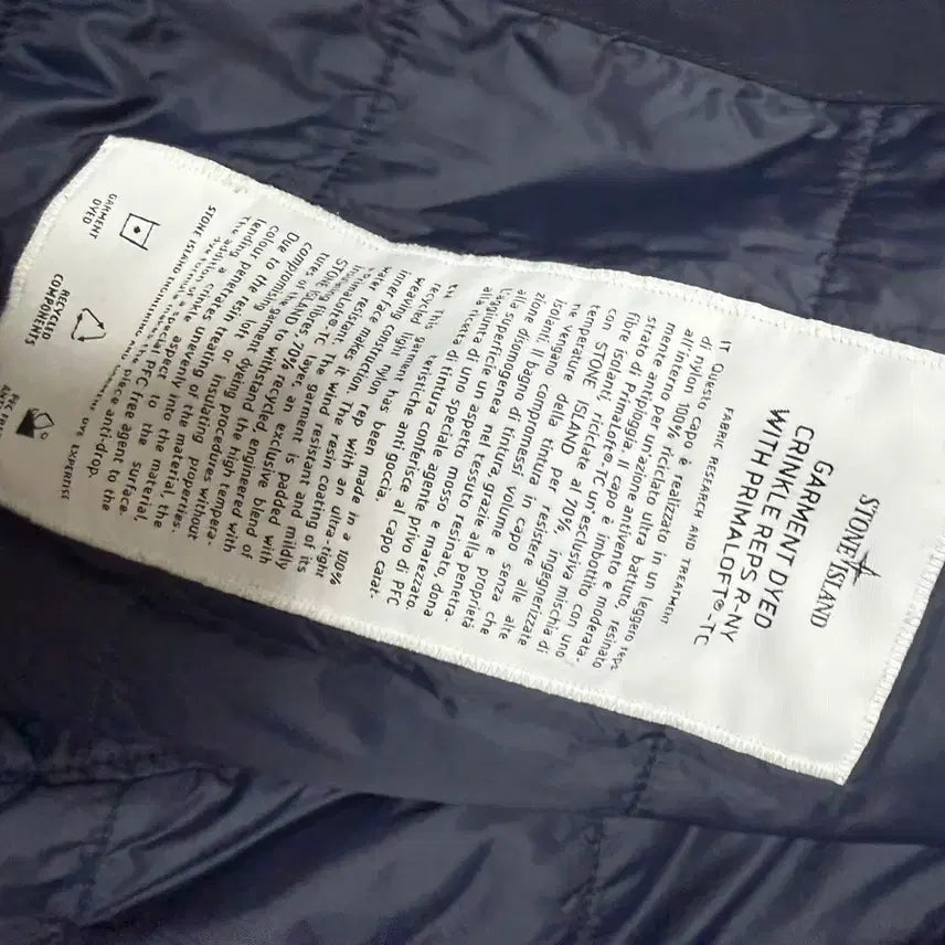 [BUNJANG] Stone Island Crinkle Laps Padded Windbreaker Navy (M) / (M)스톤아일랜드 크링클랩스 패딩 바람막이 네이비