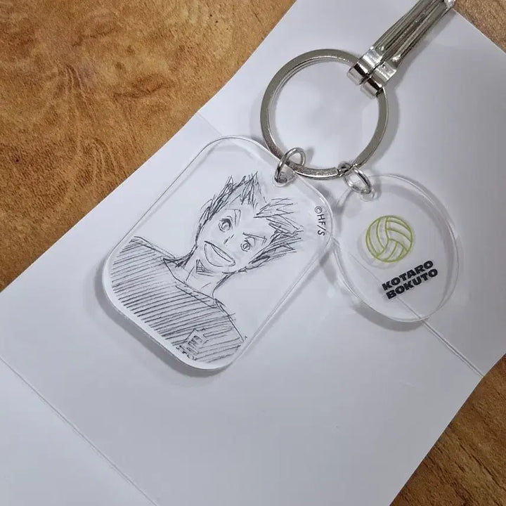 [BUNJANG] Haikyu Bokuto Clear Base Key Holder / 하이큐 클리어 베이스 키홀더 보쿠토