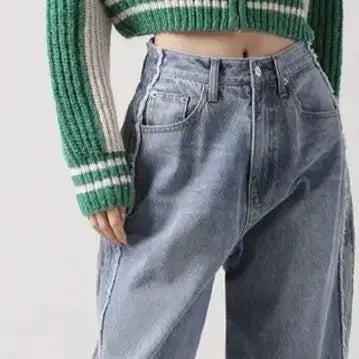 [BUNJANG] AVANDRESS Block Raglan Knit Zipper Up Green / 어반드레스(AVANDRESS)블록 래글런 니트 지퍼업 그린