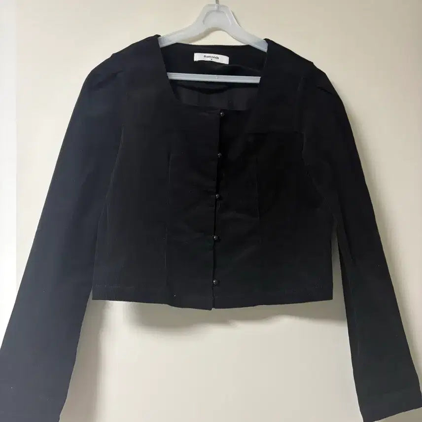 [BUNJANG] 8 Seconds Black Corduroy Short Jacket / 에잇세컨즈 블랙 코듀로이 숏 자켓