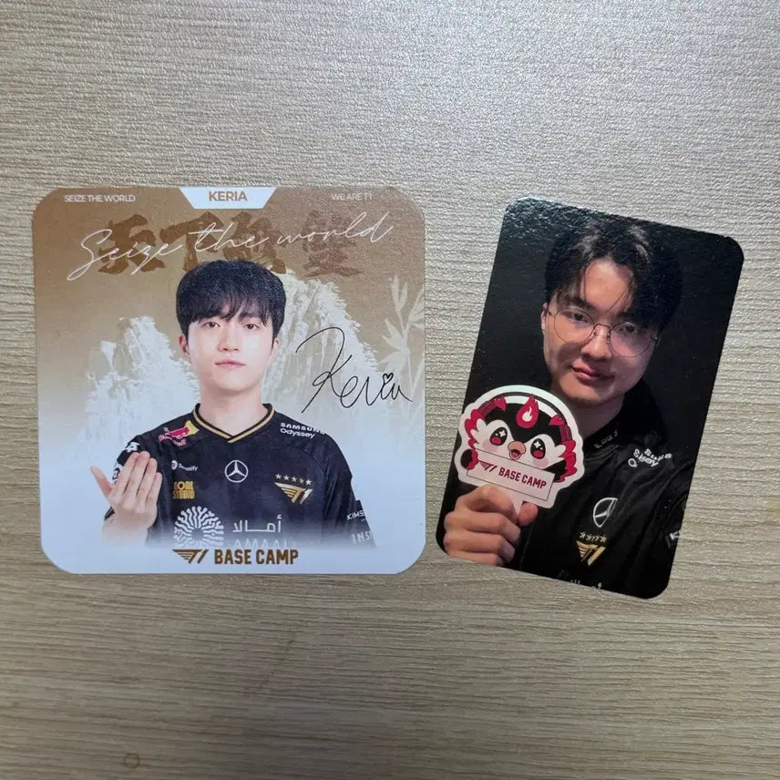 [BUNJANG] T1 Keria &amp; Faker POB Bundle Set / T1 티원 부산 베이스캠프 특전 일괄 케리아 코스터+페이커 포토카드