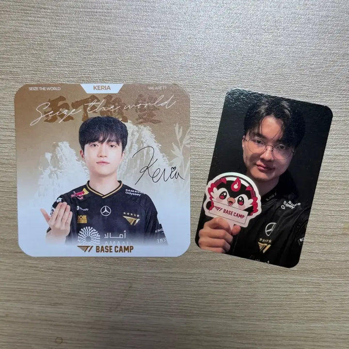 [BUNJANG] T1 Keria &amp; Faker POB Bundle Set / T1 티원 부산 베이스캠프 특전 일괄 케리아 코스터+페이커 포토카드