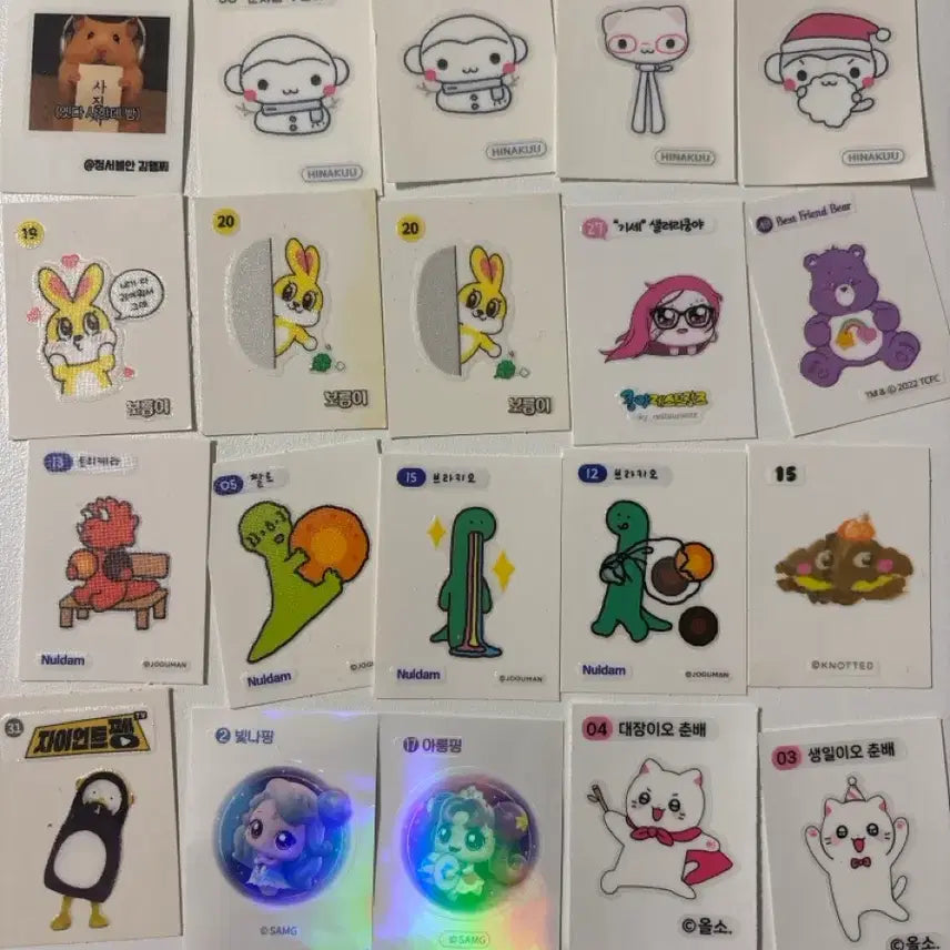 [BUNJANG] K-Pop Demons Hunters Stickers Set / 띠부띠부씰 3장 천원(김햄찌 쿠숭이 춘배 케이팝데몬헌터스 외)