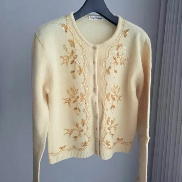 [BUNJANG] Knit Cardigan and Short-Sleeve Knit Set / 울 니트 스웨터 가디건 세트 레몬 55