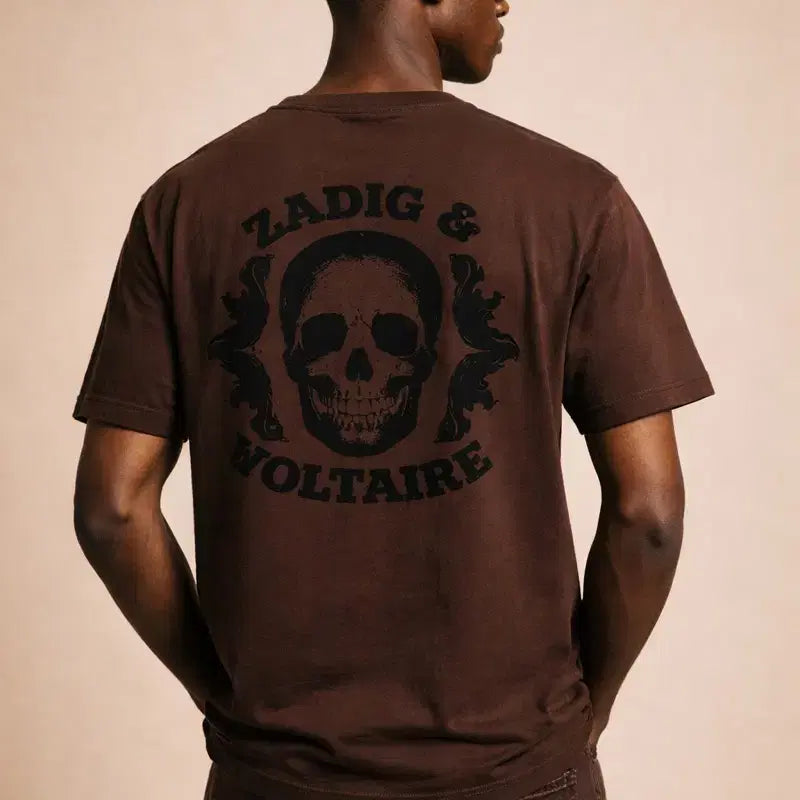 [BUNJANG] Zadig &amp; Voltaire Tommy Skull Print Cotton T-Shirt / [남자-95]쟈딕앤볼테르 토미 스컬 프린트 코튼 티셔츠