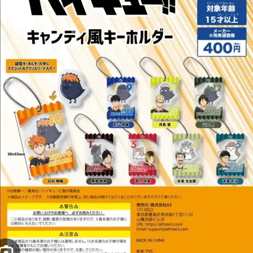 [BUNJANG] Haikyu Shaka Shaka Gacha Keyring Set / 하이큐 샤카샤카 가챠 키링 8종_전종