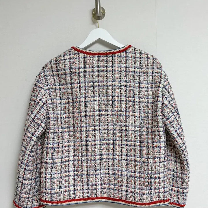 [BUNJANG] CC Collect Tweed Jacket Ivory Colorblock Short Jacket / CC collect 트위드 자켓 아이보리 배색 숏자켓