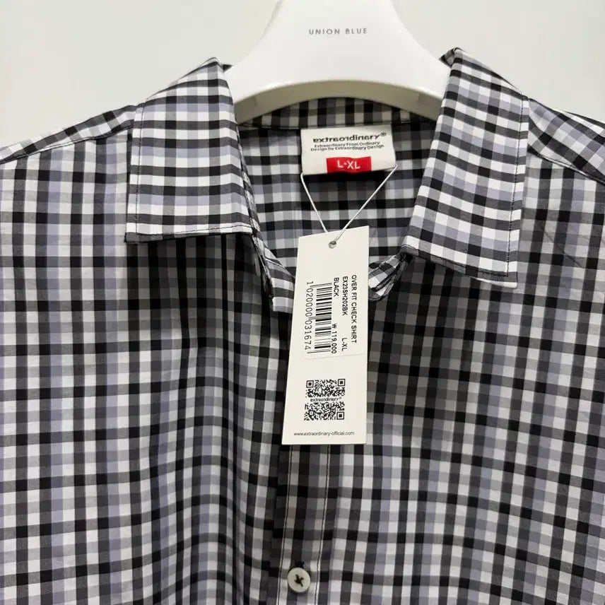 [BUNJANG] Extraordinary Black Check Shirt / [L-XL] 엑스트라오디너리 블랙 체크 셔츠