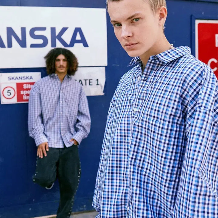 [BUNJANG] Extraordinary Black Check Shirt / [L-XL] 엑스트라오디너리 블랙 체크 셔츠