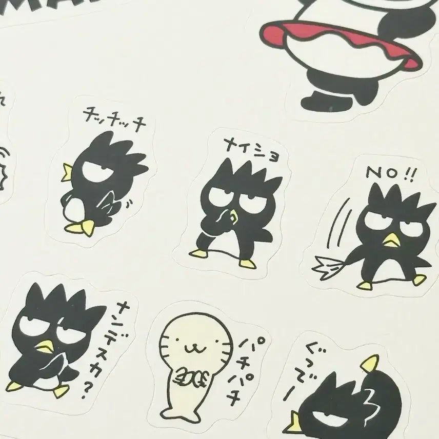 [BUNJANG] Sanrio Badtz-Maru Vintage Sticker / 배드바츠마루고전스티커 산리오대형씰 고전문구 빈티지스티커 배드바츠마루스티커