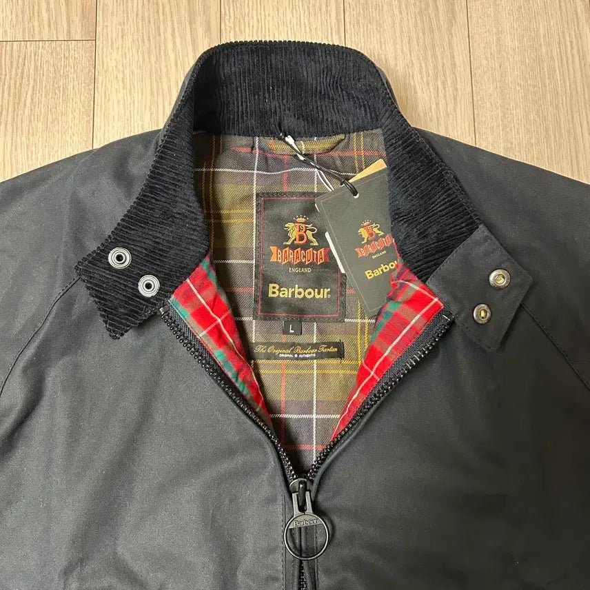 [BUNJANG] Barbour x Baracuta G9 Waxed Cotton Jacket / 바버 X 바라쿠타 왁스드 코튼 G9자켓 네이비 L