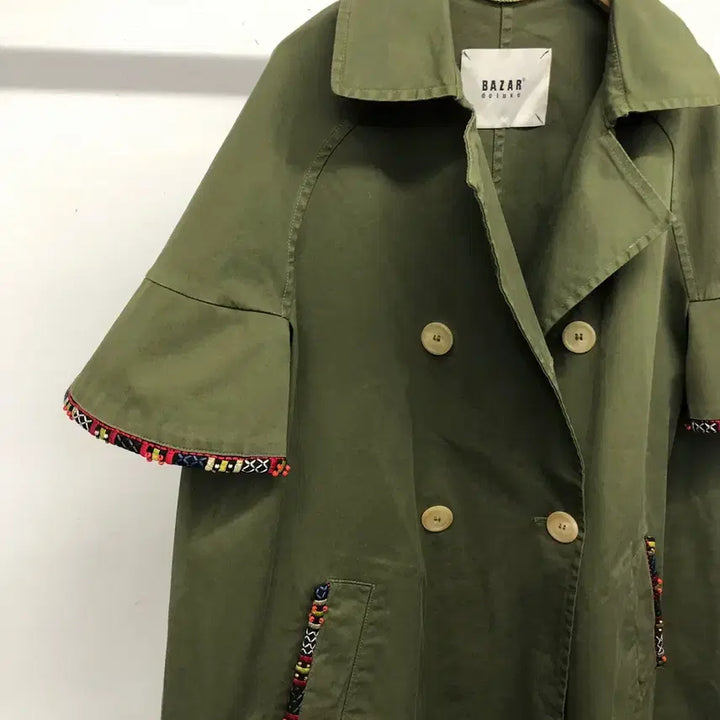 [BUNJANG] Bazar Deluxe Safari Cape Jacket Coat / 이태리 Bazar Deluxe 케이프 사파리 자켓 코트 40