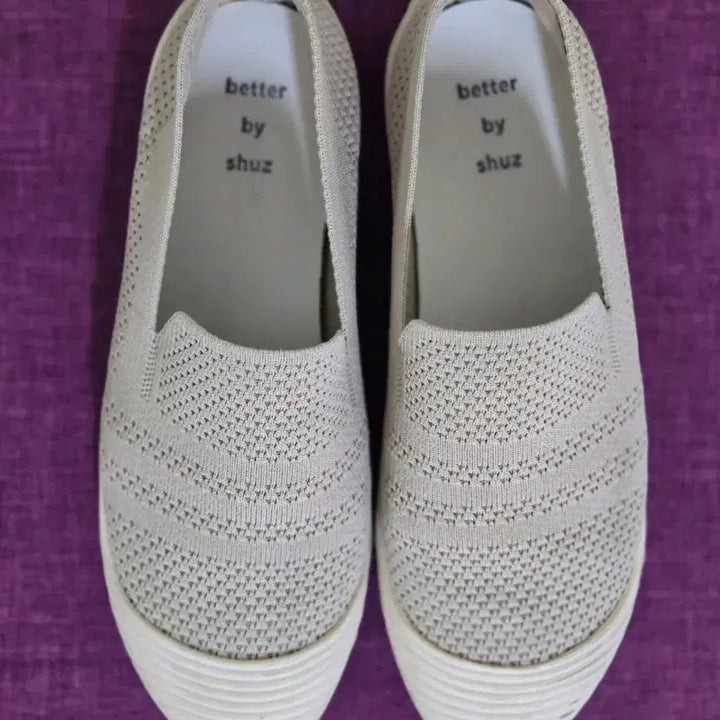 [BUNJANG] Better by Shuz Knit Slip-on Shoes (Beige) / 니트 슬립온