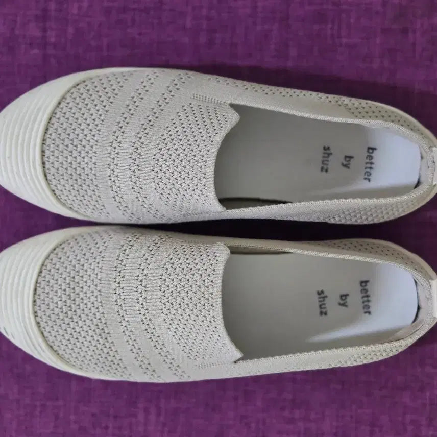 [BUNJANG] Better by Shuz Knit Slip-on Shoes (Beige) / 니트 슬립온