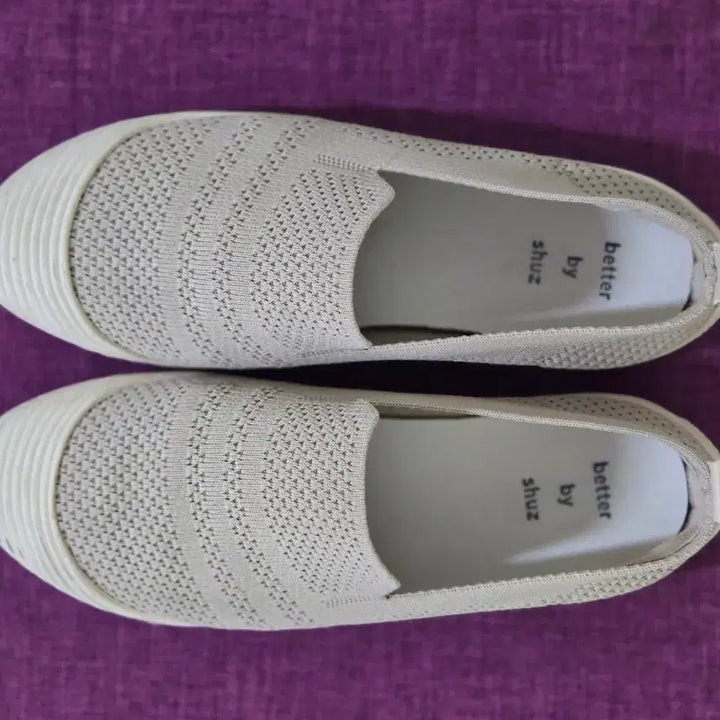 [BUNJANG] Better by Shuz Knit Slip-on Shoes (Beige) / 니트 슬립온