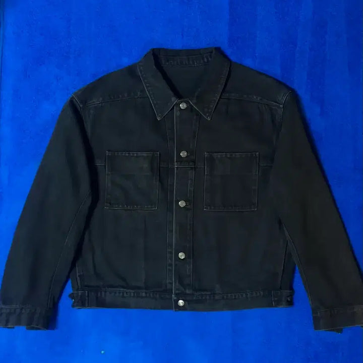 [BUNJANG] COOR Double Pocket Oversized Trucker Jacket - Black Denim / COOR 쿠어 더블포켓 오버핏 트러커 자켓 흑청 M