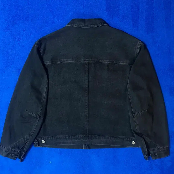 [BUNJANG] COOR Double Pocket Oversized Trucker Jacket - Black Denim / COOR 쿠어 더블포켓 오버핏 트러커 자켓 흑청 M