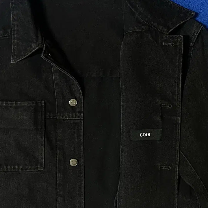 [BUNJANG] COOR Double Pocket Oversized Trucker Jacket - Black Denim / COOR 쿠어 더블포켓 오버핏 트러커 자켓 흑청 M