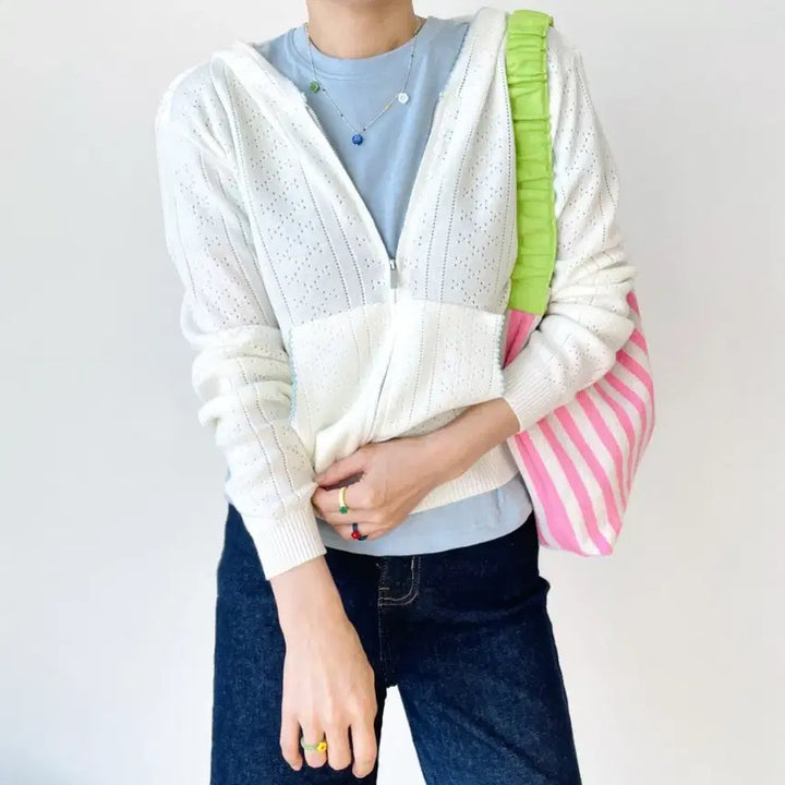 [BUNJANG] Perforated Hoodie Zip-up / 펀칭  후드집업
