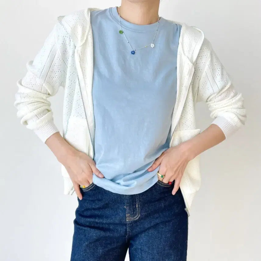 [BUNJANG] Perforated Hoodie Zip-up / 펀칭  후드집업