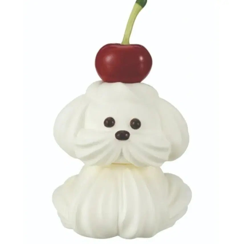 [BUNJANG] Cherry Whipped Cream Puppy Figure Set / 새상품) 체리 생크림 강아지 피규어 가챠 세트 인테리어 소품 인형 피규어