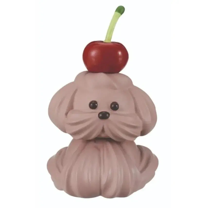 [BUNJANG] Cherry Whipped Cream Puppy Figure Set / 새상품) 체리 생크림 강아지 피규어 가챠 세트 인테리어 소품 인형 피규어