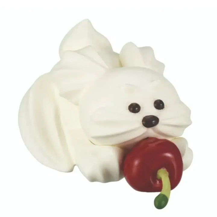[BUNJANG] Cherry Whipped Cream Puppy Figure Set / 새상품) 체리 생크림 강아지 피규어 가챠 세트 인테리어 소품 인형 피규어