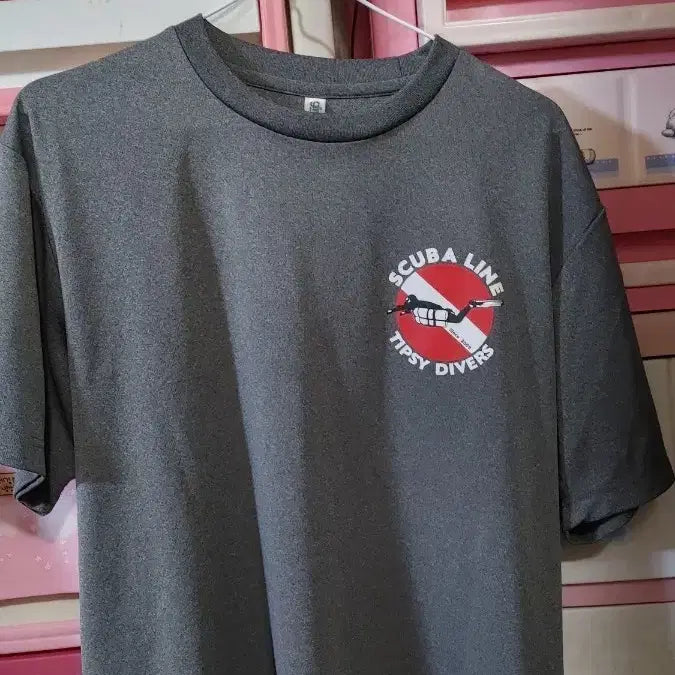 [BUNJANG] Scuba Line Gray T-Shirt / 스쿠바라인티셔츠 66넉넉히맞음세탁완료