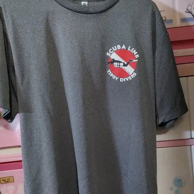 [BUNJANG] Scuba Line Gray T-Shirt / 스쿠바라인티셔츠 66넉넉히맞음세탁완료