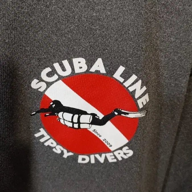 [BUNJANG] Scuba Line Gray T-Shirt / 스쿠바라인티셔츠 66넉넉히맞음세탁완료