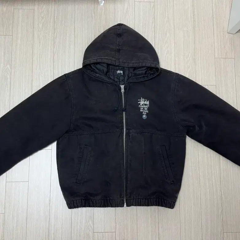 [BUNJANG] Stussy Canvas Insulated Work Jacket Black / 스투시 캔버스 인슐레이티드 워크 자켓 블랙
