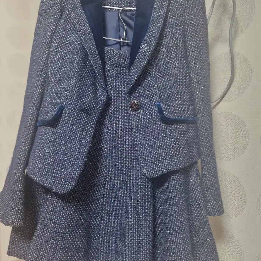 [BUNJANG] SURBI Tweed Velvet Point Jacket / SURBI 트위드 벨벳 포인트 자켓