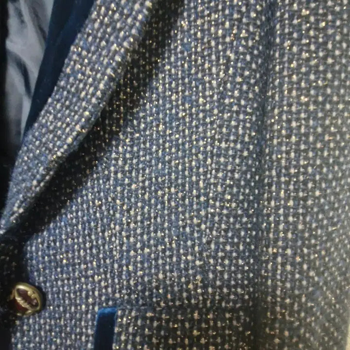 [BUNJANG] SURBI Tweed Velvet Point Jacket / SURBI 트위드 벨벳 포인트 자켓